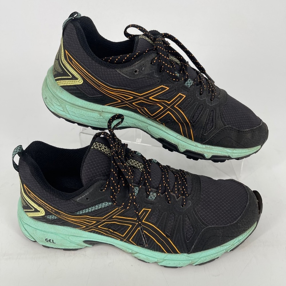 Asics Gel Venture 7 Running Shoes WOMENS Black 1012A477 Low Top Lace Up 8.5